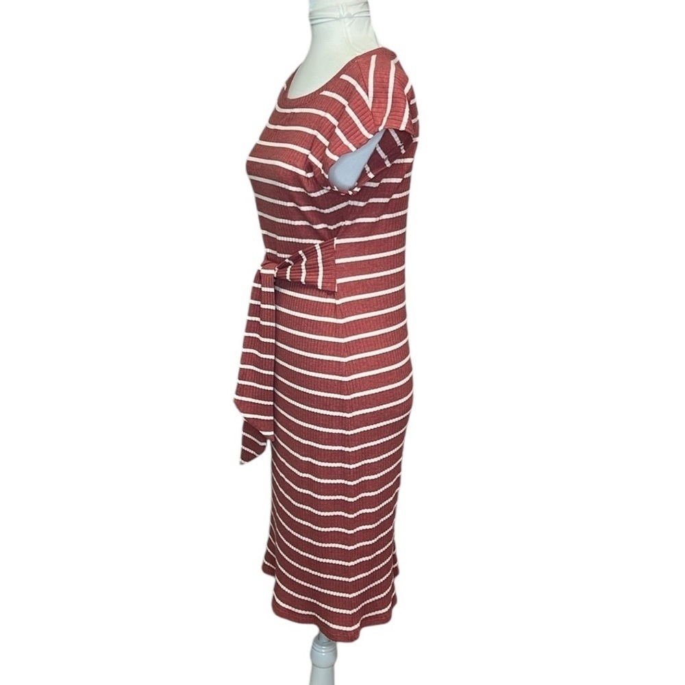 Loft Ribbed Striped Knit Dress - Picture 4 of 7